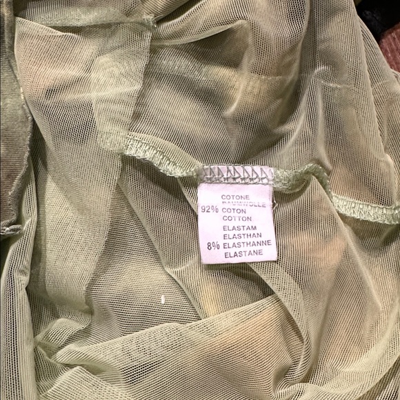 Euro Caterina Lucchi stretch cotton Tie-Dye Top Cut-Out Sleeves/mesh underlay 44 - Picture 8 of 8